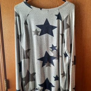 Brand new Womens Tan/Grey sweater with stars